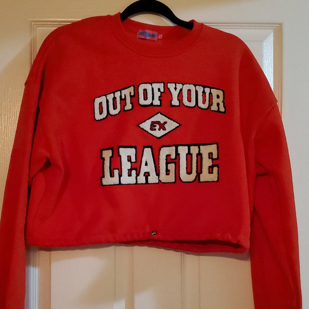 Edikted Red Graphic Crop Top